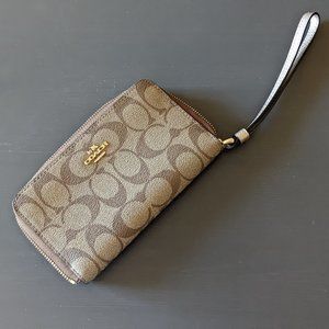 Coach Phone Wallet with Wrist Strap